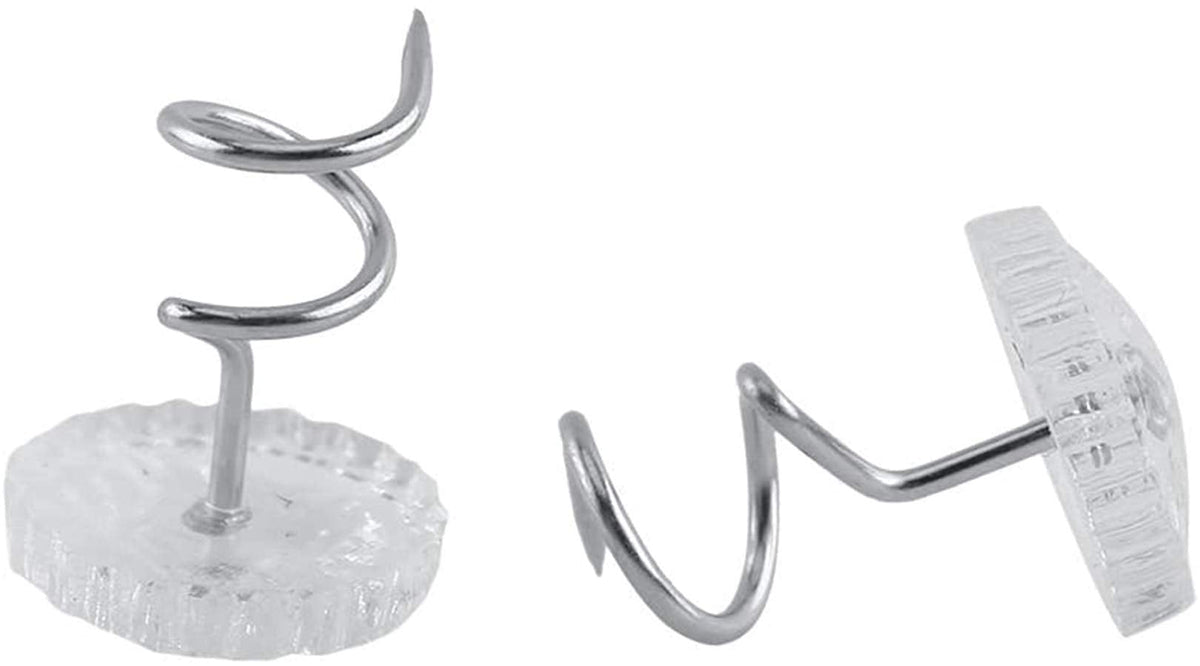 Twist pins 50 Pieces Clear Heads Twist Pins Plastic Head Upholstery Pin for Slipcovers and Bedskirts