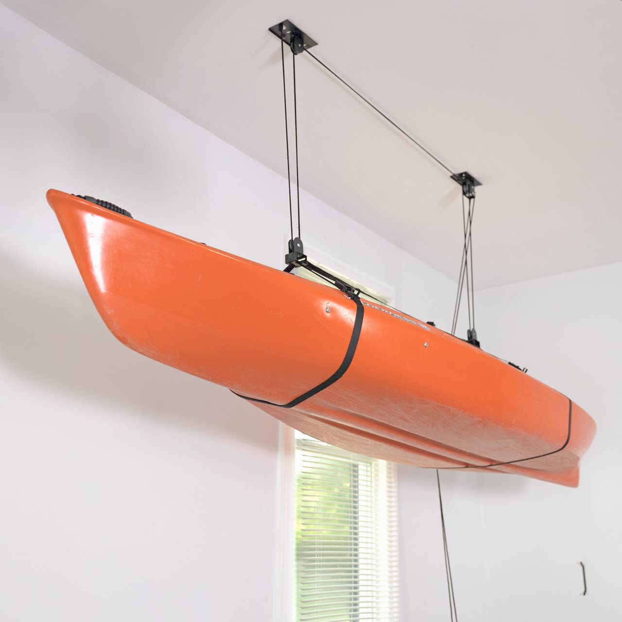 StoreYourBoard Kayak Ceiling Storage Pulley, Overhead Garage Hanging Hoist System, Heavy Duty Holds 150 lbs