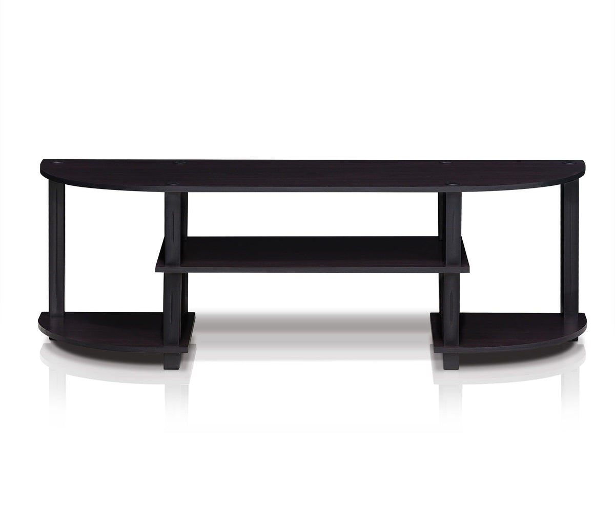 Furinno Turn-S-Tube Wide TV Entertainment Center, TV Unit, TV Stand, Dark Walnut