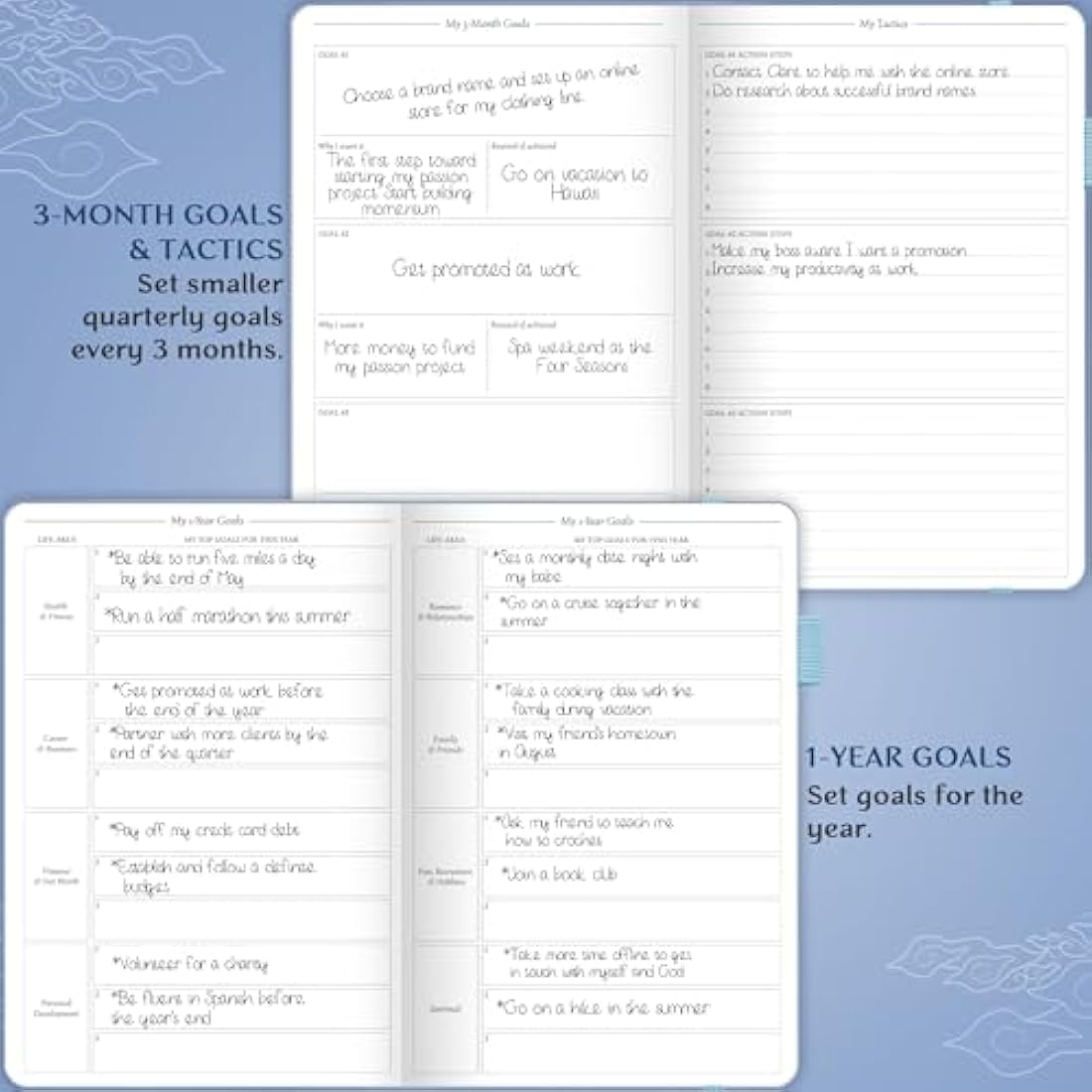 Legend Planner Hourly Schedule – Weekly & Daily Organizer with Time Slots. Appointment Book Journal for Work, Undated, A5 (Periwinkle)