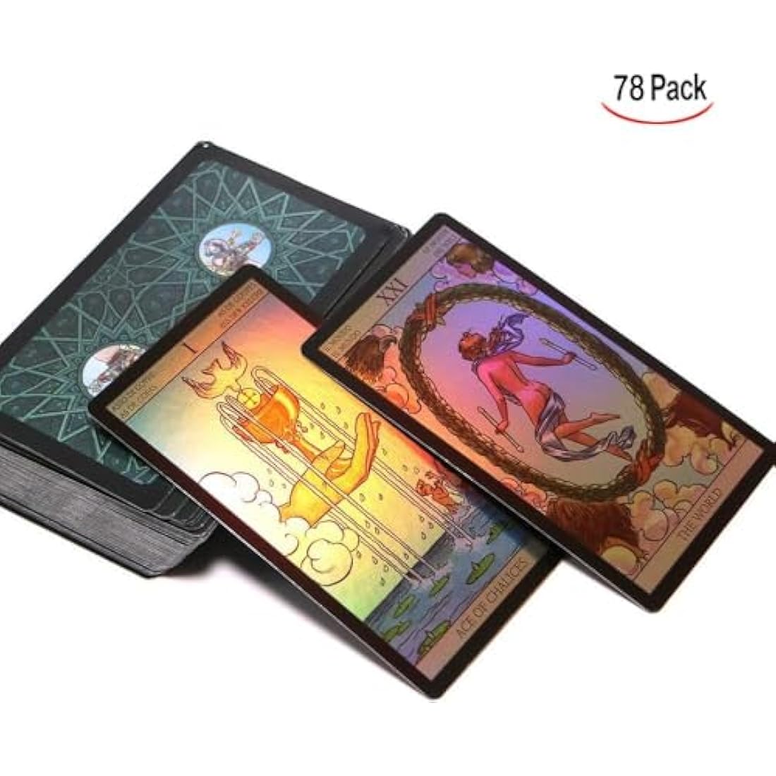 LHKJ 78 Tarot Cards Set,Tarot Deckwith English Instructions Classic Telling Game Card Set,Fate Forecasting Game for Beginners