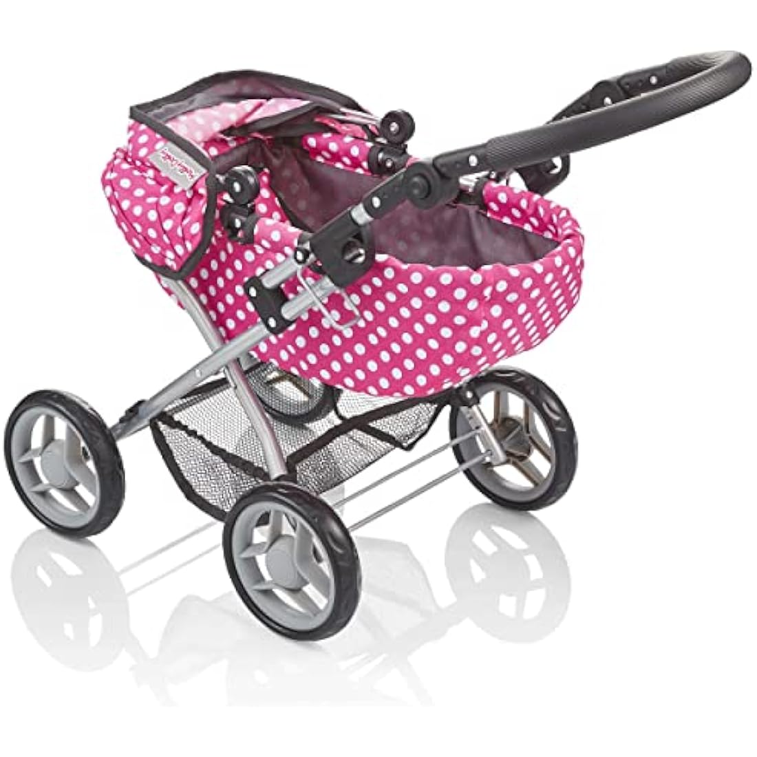 Molly Dolly My First Dolls Pram - Adjustable Toy Pram for Girls Age 2-5 Year Old - Baby Doll Pram - Dolls Toy Pushchair Stroller