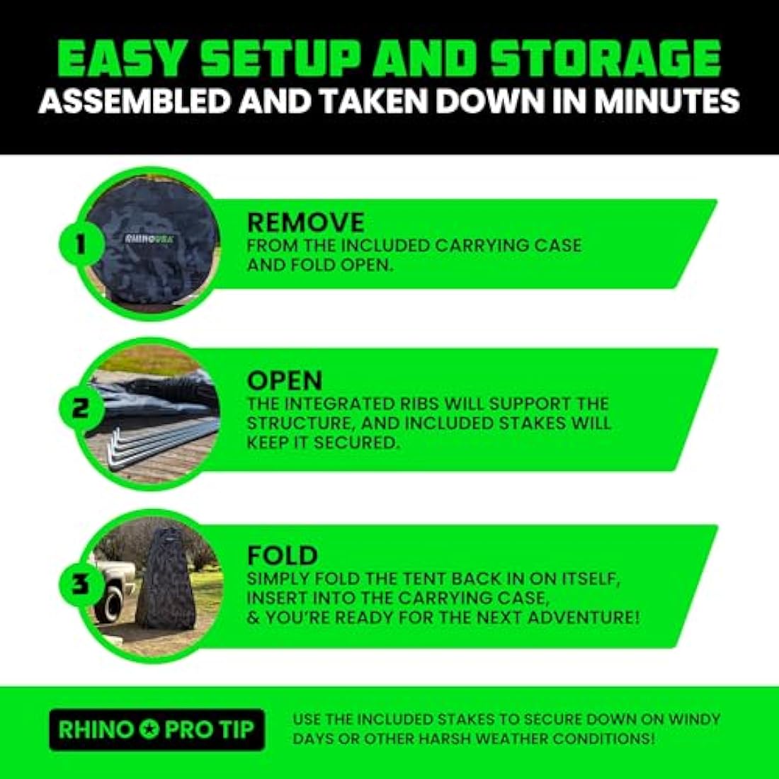 Rhino USA Portable Pop Up Privacy Changing Tent - Ultimate Outdoor Camping Shower, Camp Toilet Tent, Rain Shelter for Beach and Camping - Lightweight and Sturdy, Instant Setup While On-The-Go