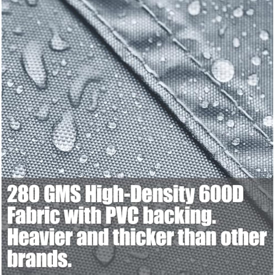 Kingsbridge Round Garden Furniture Table Cover (150cm) 600D Heavy Duty Fabric, Double Stitching, Waterproof, Anti UV, Breathable, Rip Proof, 150 x 69cm Grey Outdoor Patio Furniture Protector