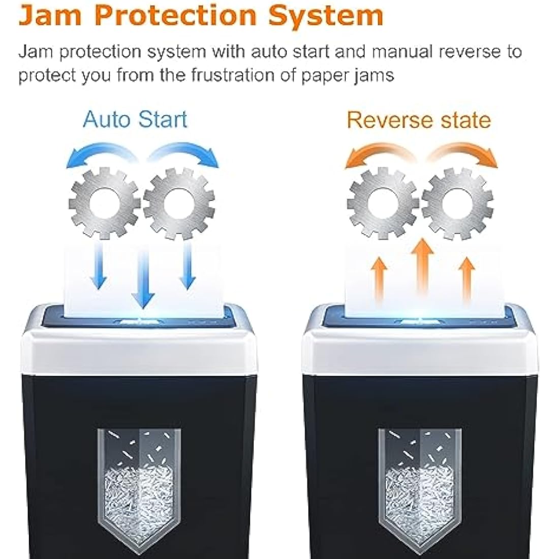 Bonsaii 15-Sheet Cross Cut Paper Shredder for Office, Heavy Duty Shredder for CD/Card, 30-Minute Working Time, 60dB Quiet Shredder with Jam Proof System, 18L Pullout Bin, C169-B (Overall Packaging)