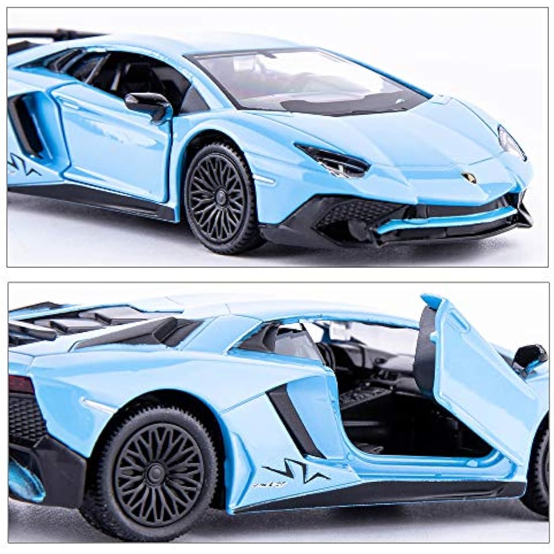TGRCM-CZ 1/36 Scale Lamborghini Aventador LP700-4 Casting Model Car, Zinc Alloy Pull Back Vehicles Toy Car for Toddlers Kids Boys Girls Gift (Blue)