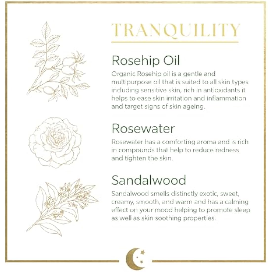 Dr Organic Evoke Tranquility Moisture Renewal Night Cream, Rich Moisturiser for Soft, Smooth Skin, with Rosehip & Sandalwood, Certified Organic, 50ml