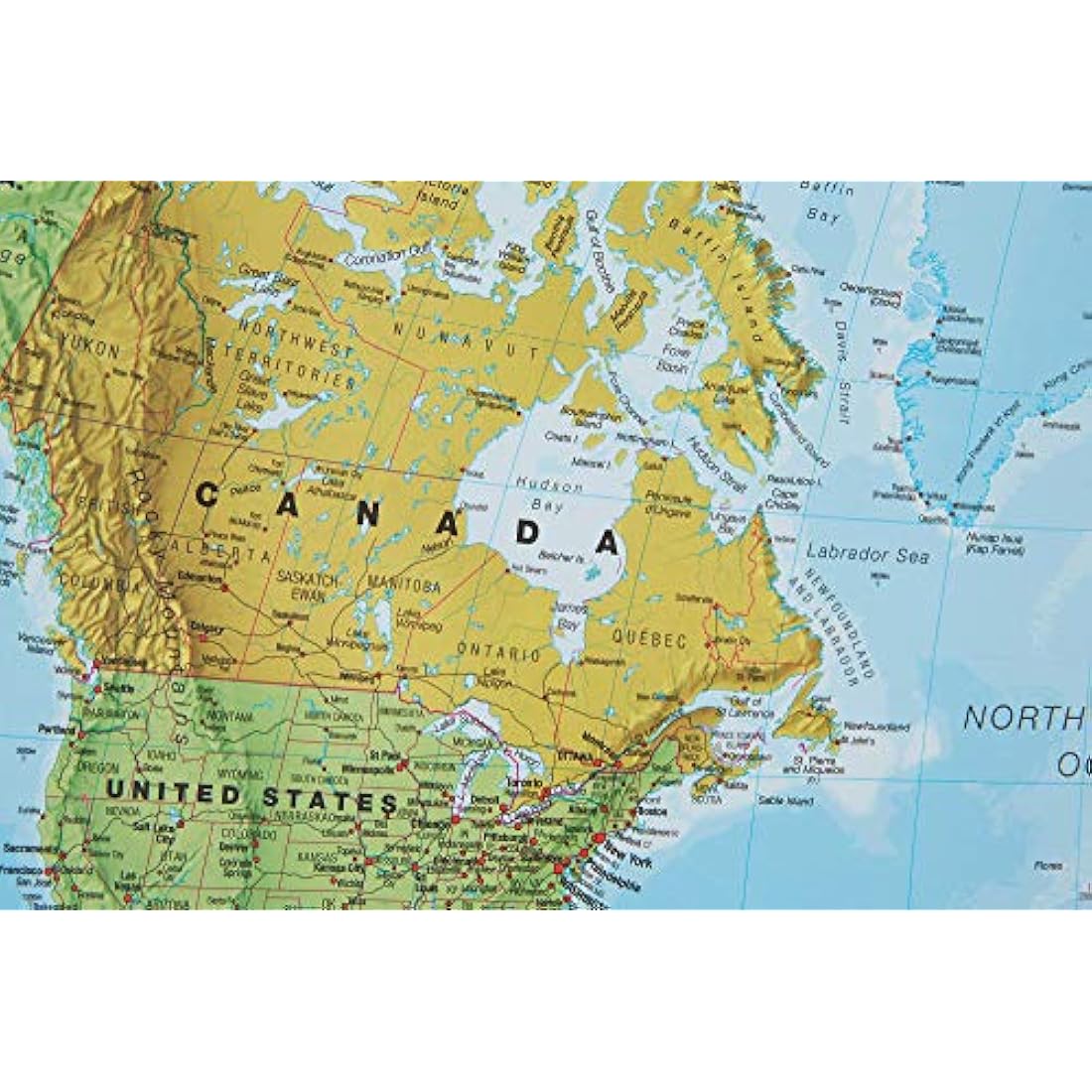 Maps International - World Map - Updated 2025 - Front Sheet Lamination - 84.1cm (w) x 59.4cm (h)