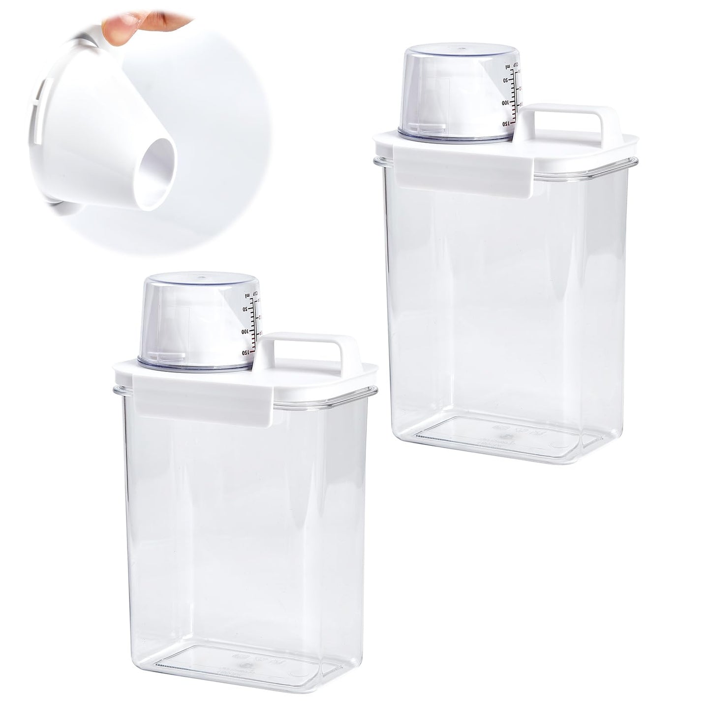 2pcs1800ML washing powder storage, laundry detergent storage,laundry detergent dispenser container