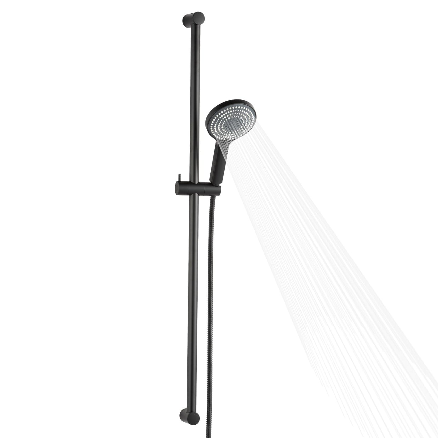 OFFO Shower Slide Bar with 6 Modes Shower Head Set, 1.5m Stainless Steel Hose,Adjustable 100cm Riser Rail and High Pressure Handheld Showerhead,Matte