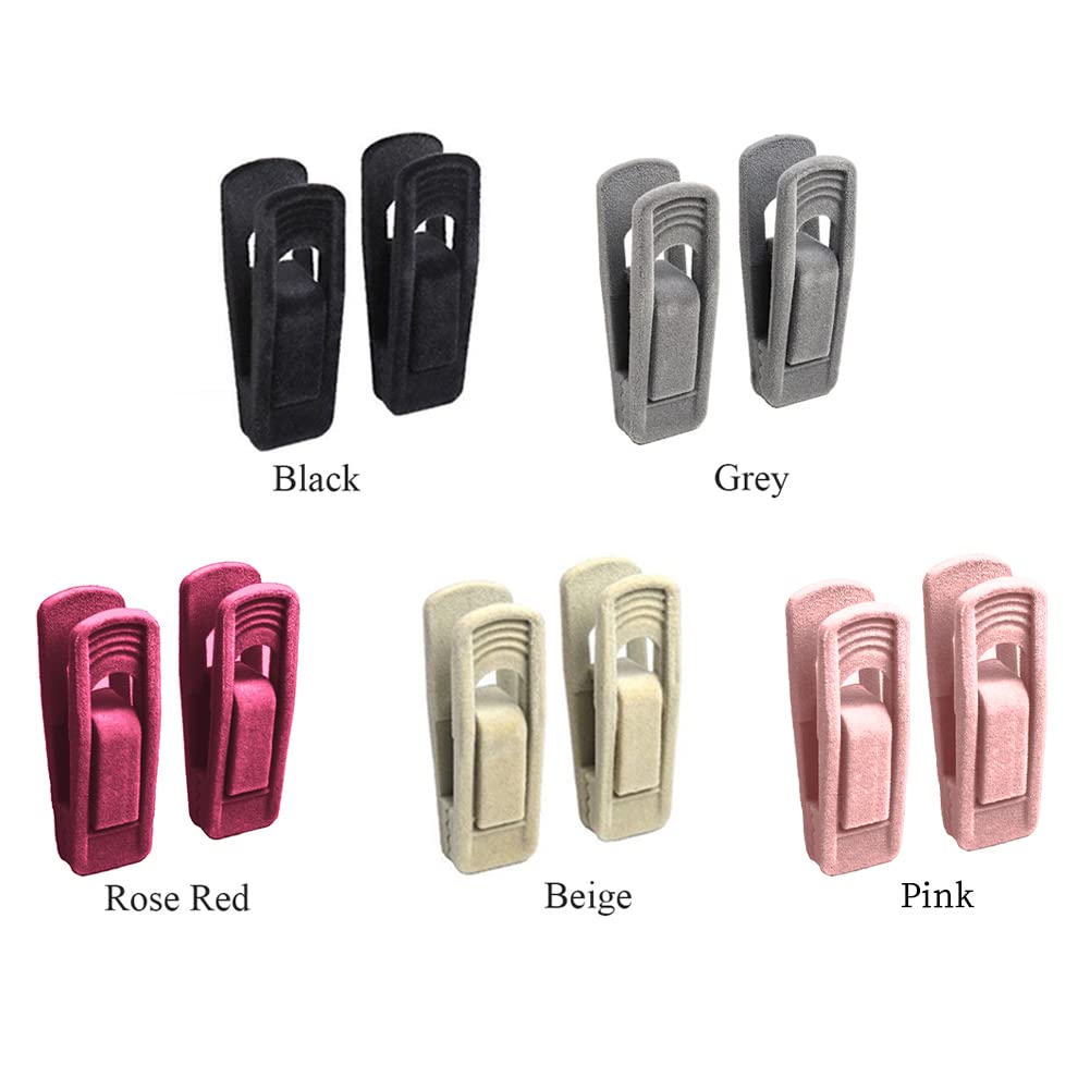 Lam-lord 20 pcs Velvet Hangers Clips for Thin Velvet Hangers, Strong Finger Clip Home Drying Rack Non-Slip Removable Artificial Velvet Flocked