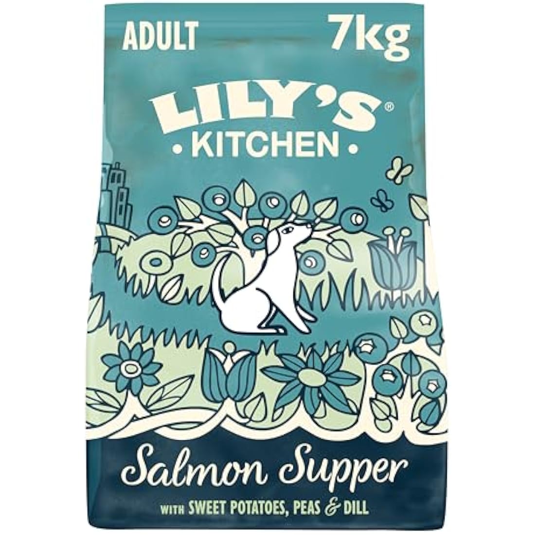 Lily’s Kitchen Made with Natural Ingredients Adult Dry Dog Food Salmon Supper Balanced Nutrition 7kg Bag