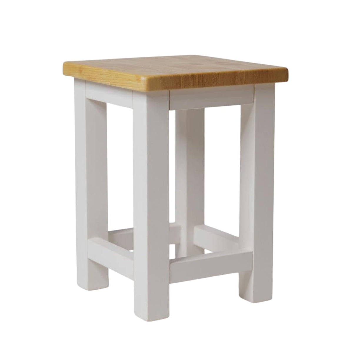 GROFurniture 100% Oak Top Side Table Set of 2, Painted End Table Nightstand for Bedroom or Livingroom, Oak Bedside Table Cashmere Grey