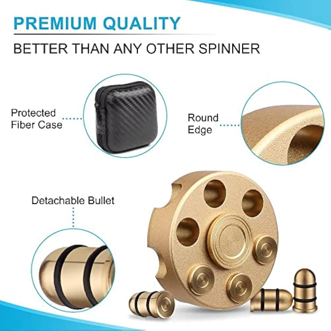 Cool Fidget Spinner Toy Detachable Metal Fingertip Spin Gyro Fidget Desk Sensory Toy for Kids Adults Stress Relief, Birthday Gift for Boy Men, Hand Spinner Anxiety Toy for Home Office