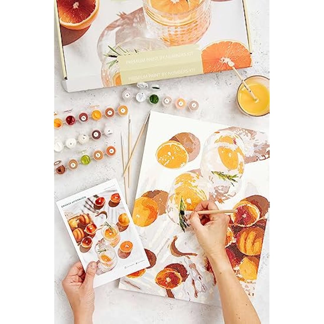 Dabble Paint by Numbers Kit – Paint by Numbers for Adults Beginners with Canvas Frame, Painting Kit for Adults, Flowers Design
