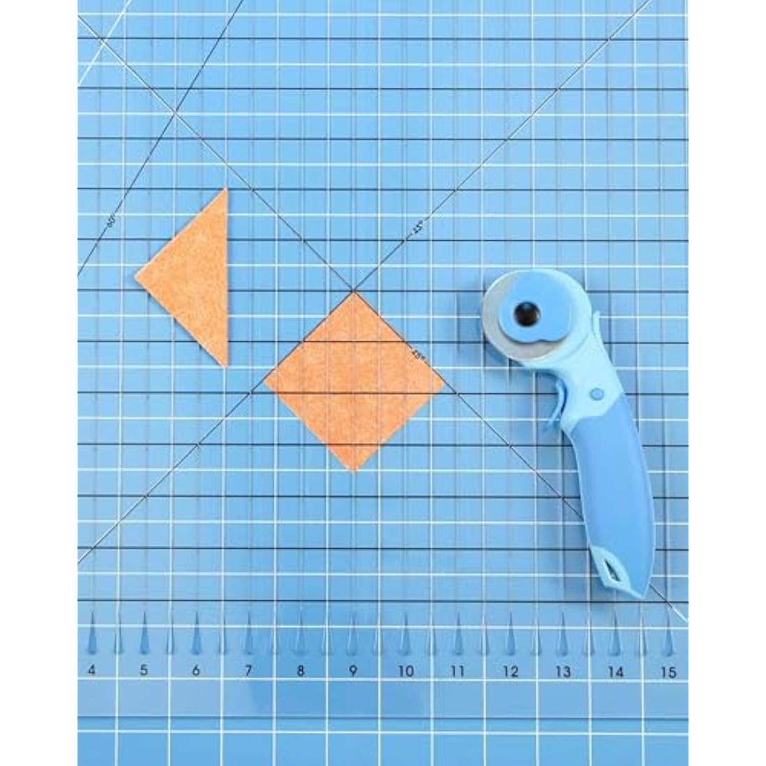 June Tailor Shape Plus Slotted Rotary Cutting Ruler, by The Yard