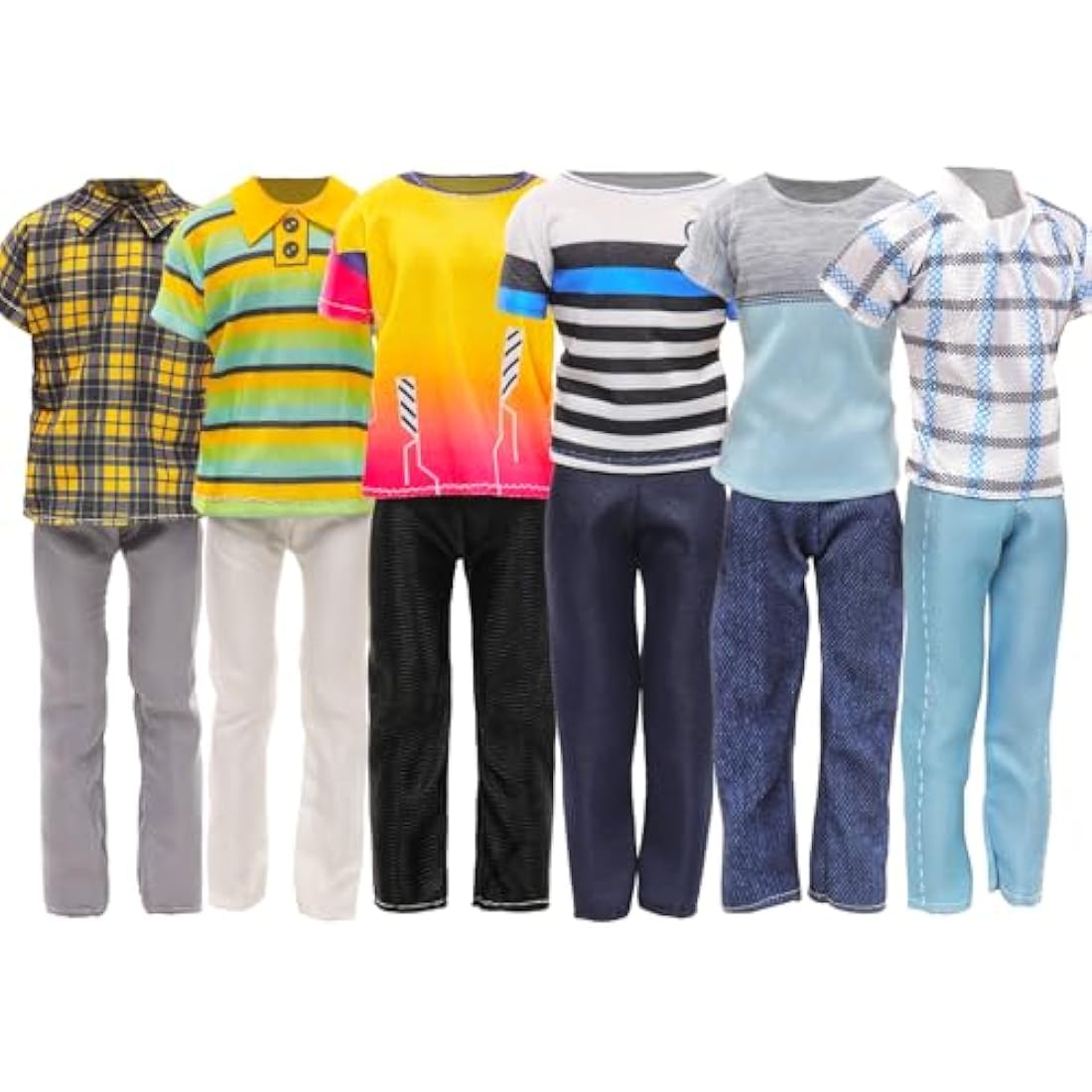 Miunana 11 pcs Boy Doll Clothes Outfits and Accessories Suit Tops Pant Shorts Swimming Trunk Shoes Casual Clothes Random Style for 12 Inch/30 cm Doll