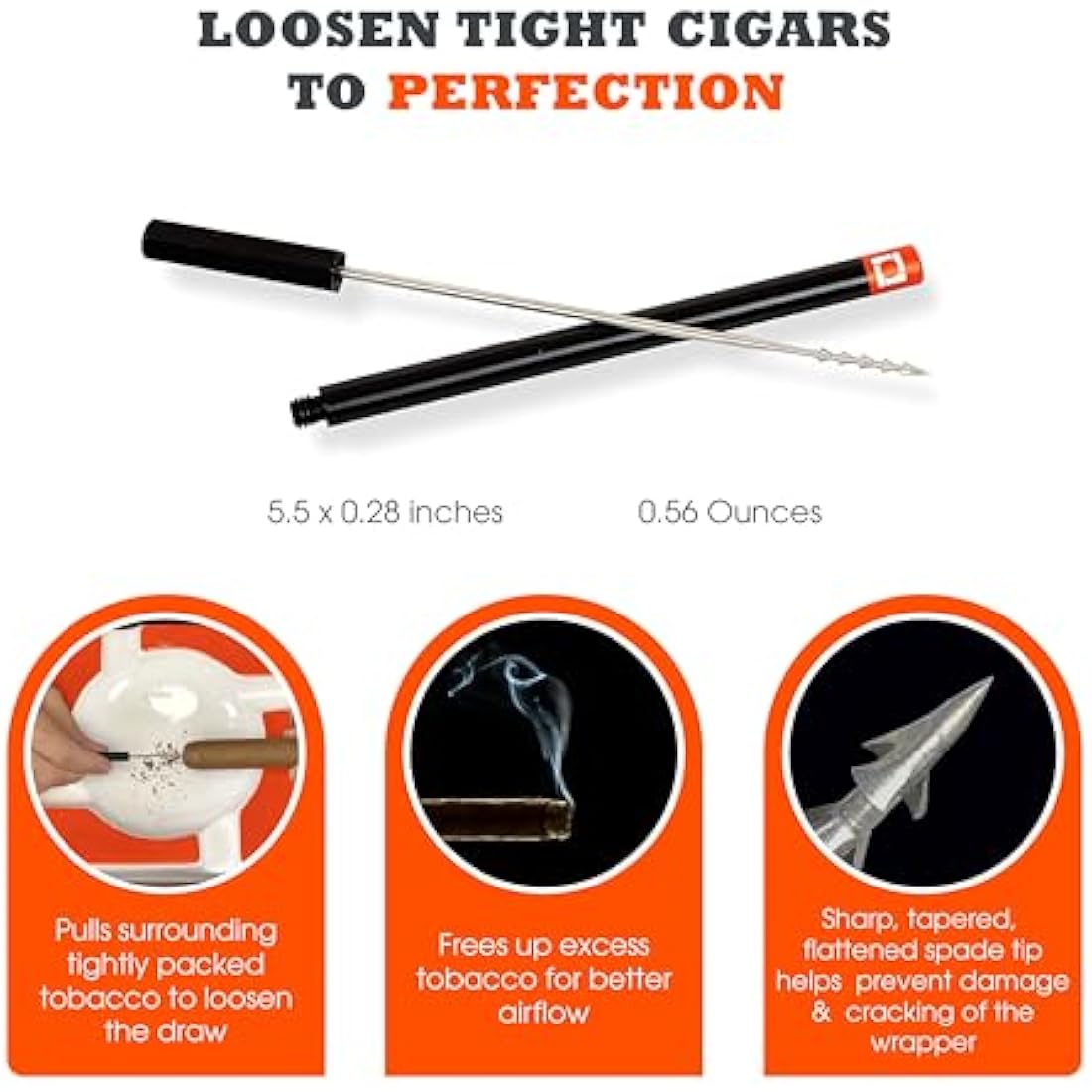 PerfecDraw Precision Cigar Draw Enhancer Tool & Nubber
