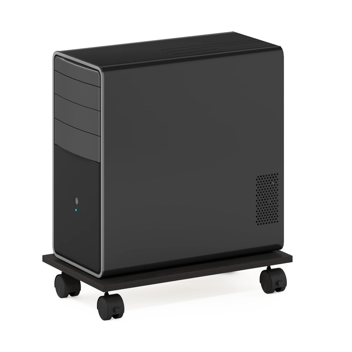 Furinno ECON Printer Stand, Under Desk Printer Stand, Printer Table with Wheels, for CPU, Office Supplies, Home Office, Espresso
