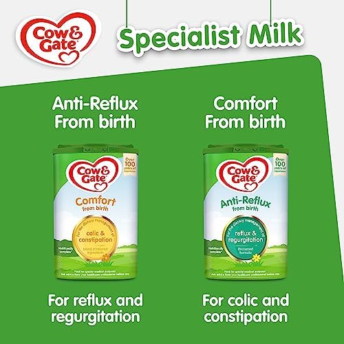 Cow & Gate Comfort Baby Milk Powder Formula, from Birth, 800 g (Pack of 4)