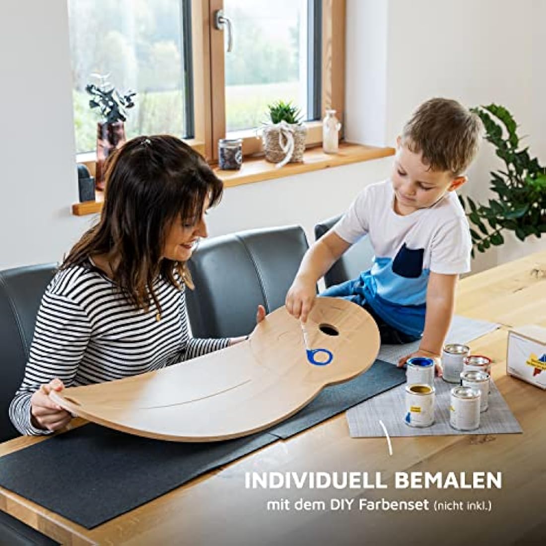 WAHU Board - Balance Board with Unique Rocker Shape Including Cork Roll - Surf Balance Board (100% Wood) | Balance Board Wood | 100% Fun Guaranteed