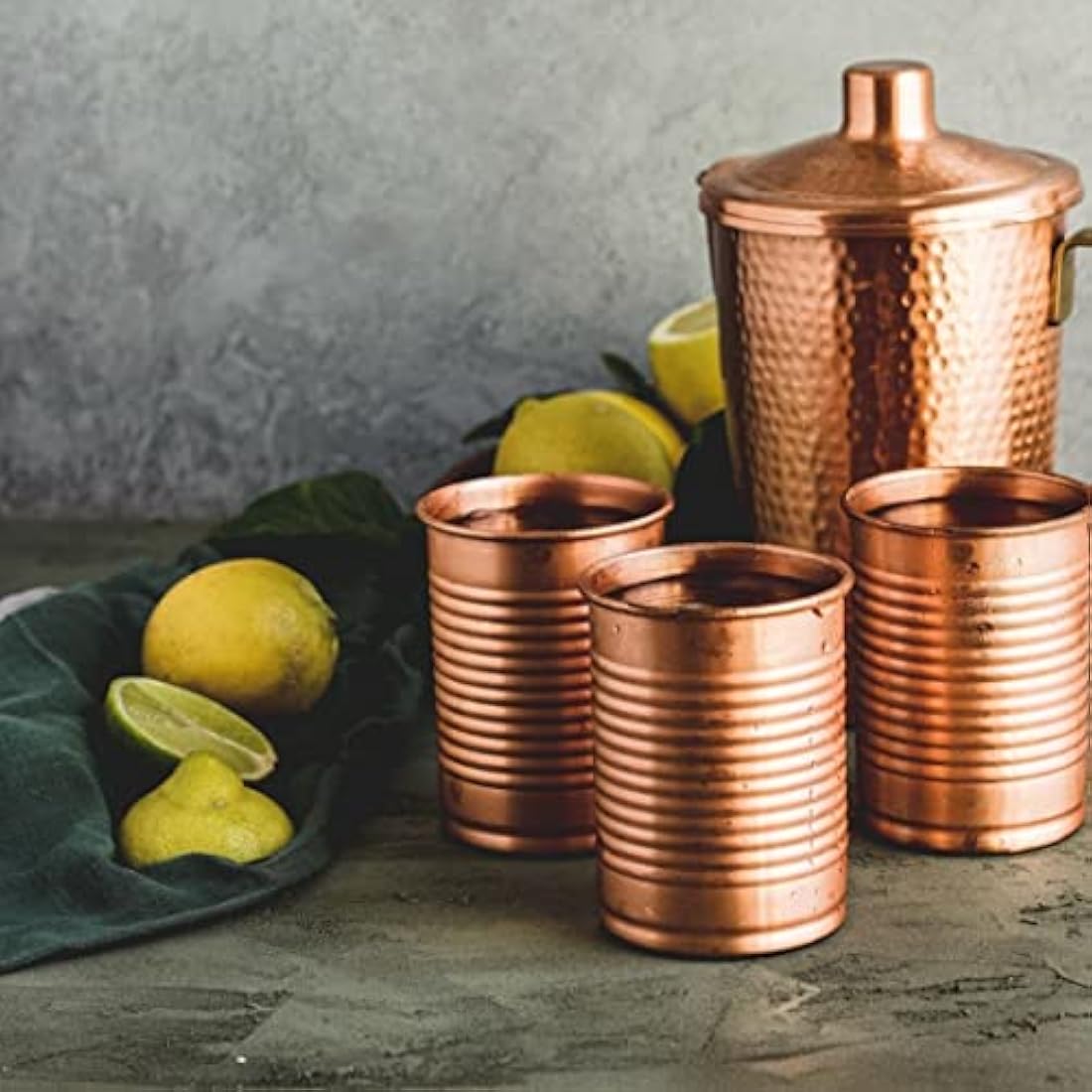 Kosdeg Copper Cocktail Tins Set of 2 12oz - Chosen by Professional Bartenders - Bean Tin Design - Perfect Copper Mug Bar Set for Better Drinks - Ice Cold in Seconds…