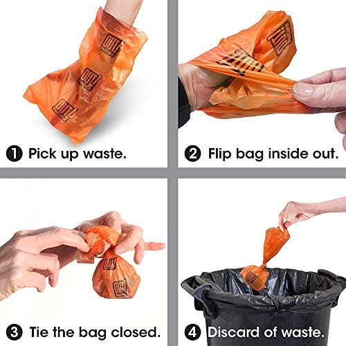 OUT! Dog Poo Bags, Strong, Leak Proof Dog Waste Bags - 60 Rainbow Bags