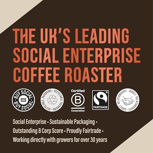 Cafedirect Mayan Gold Organic Ground Coffee – Smooth Dark Roast with Caramel Sweetness, Fairtrade Arabica from Mexico 200g (Pack of 6 - 1.2kg total)