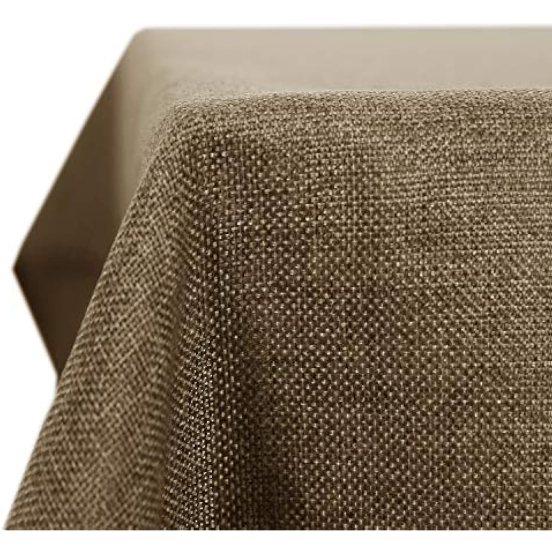 Deconovo Faux Linen Rectangle Water Resistant Table Cloth for Dinning 59x95in(150x240cm) Light Brown