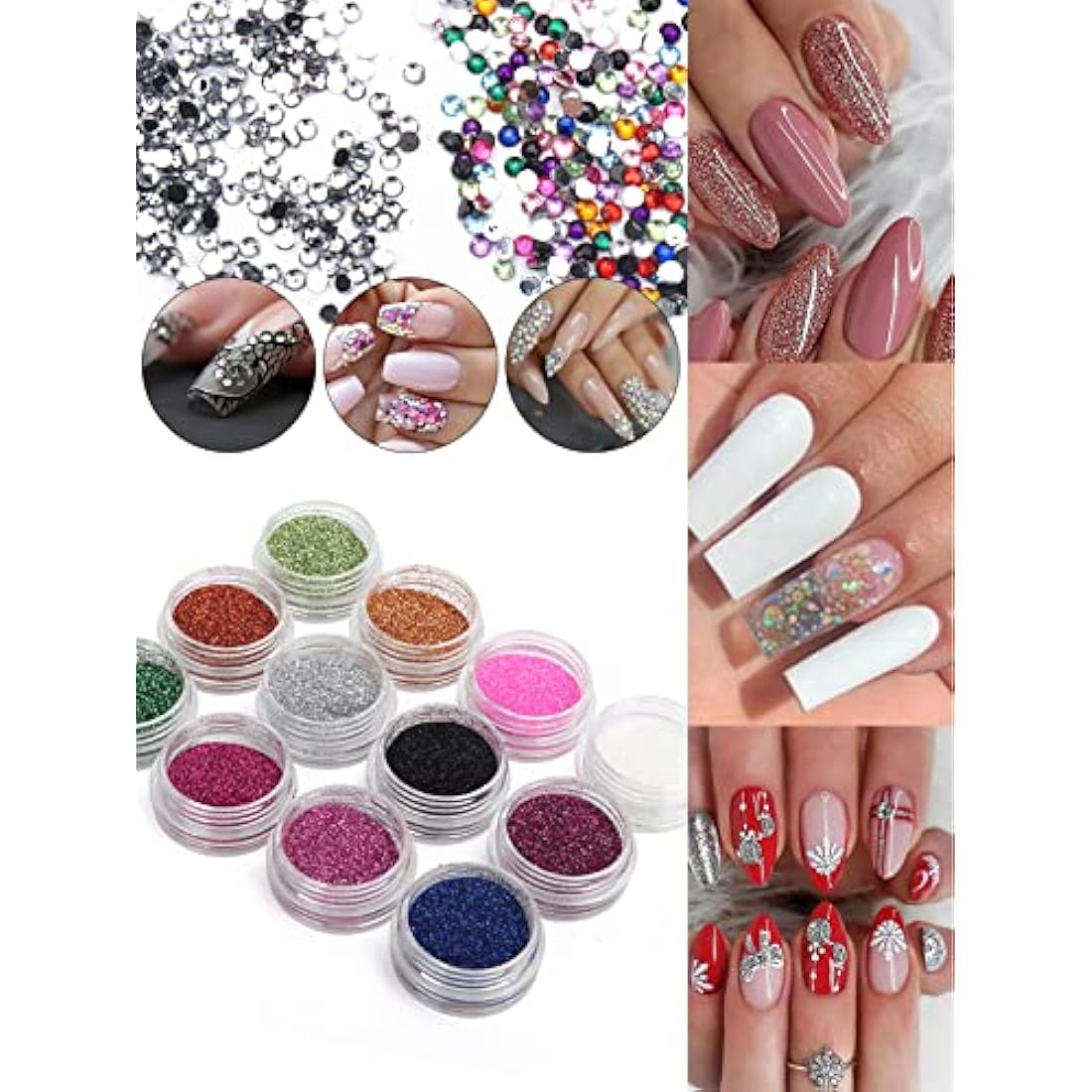Deciniee Practice Hand for Acrylic Nails: Silicone Nail Practice Hand - 200 Pcs Nail Tips Professional Nail Hand Practice Model - Flexible Fake Hand Nail Art Hand Tools for DIY Nail Manicure