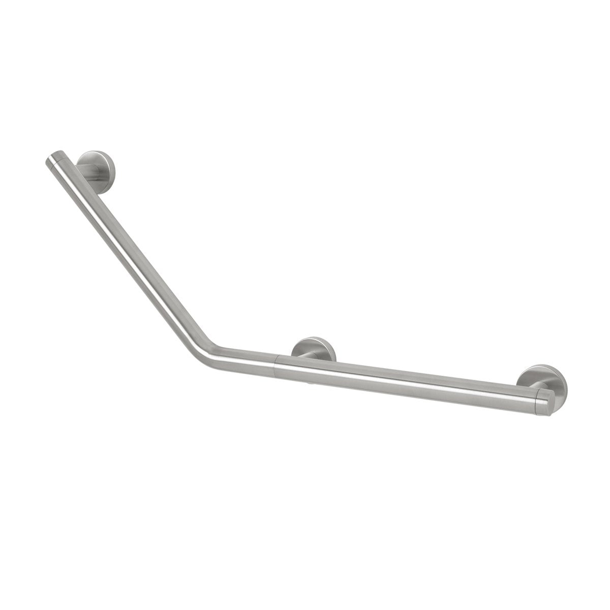 Tiger Boston Comfort & Safety 135? Grab Rail, Left Version, Stainless Steel Brushed, 58.7 x 23.6 x 7 cm