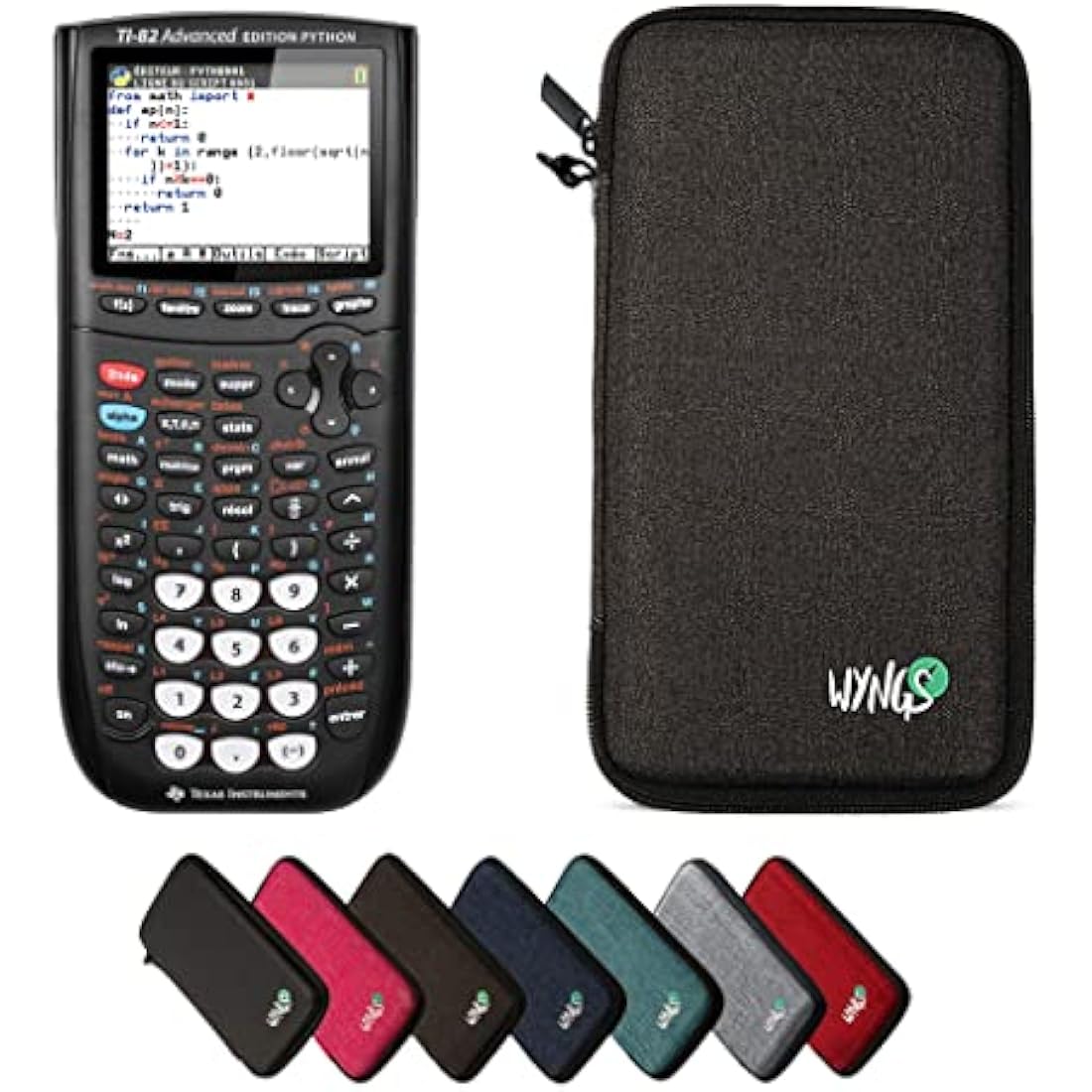 CALCUSO Basic Set Dark Gray with Graphing Calculator TI-82 Advanced Python Edition