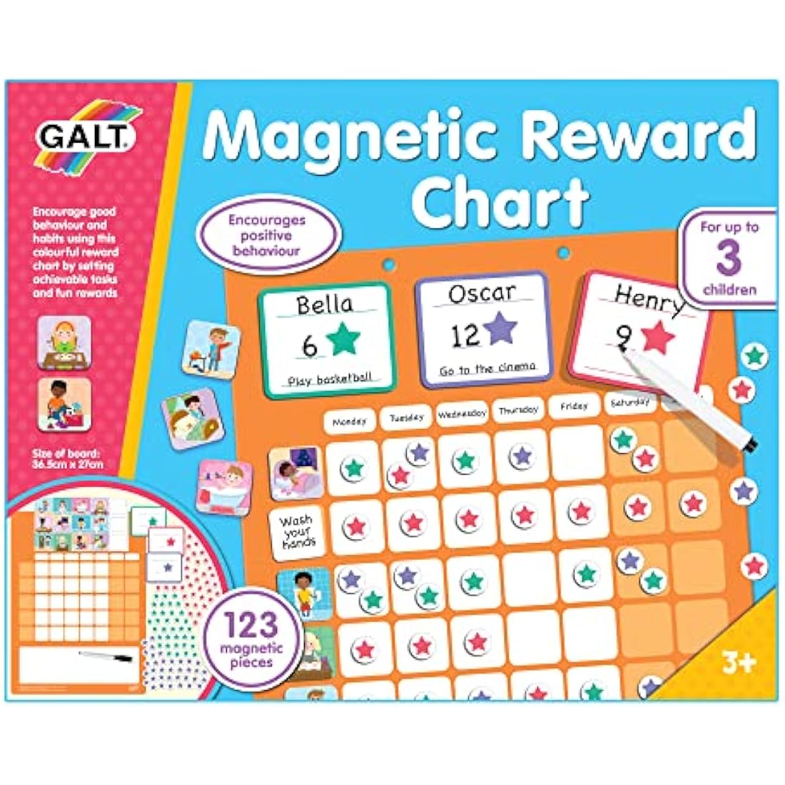 Galt 1105605 Toys Reward Chart, Encourage Good Behaviour And Habits, Ages 3 Years Plus, Multicolored