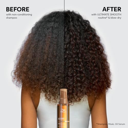 Wella Professionals Ultimate Smooth - With Squalane & Omega 9 - For Dry, Dull & Frizzy Hair - Hair Oil, Shampoo, Conditioner, Mask