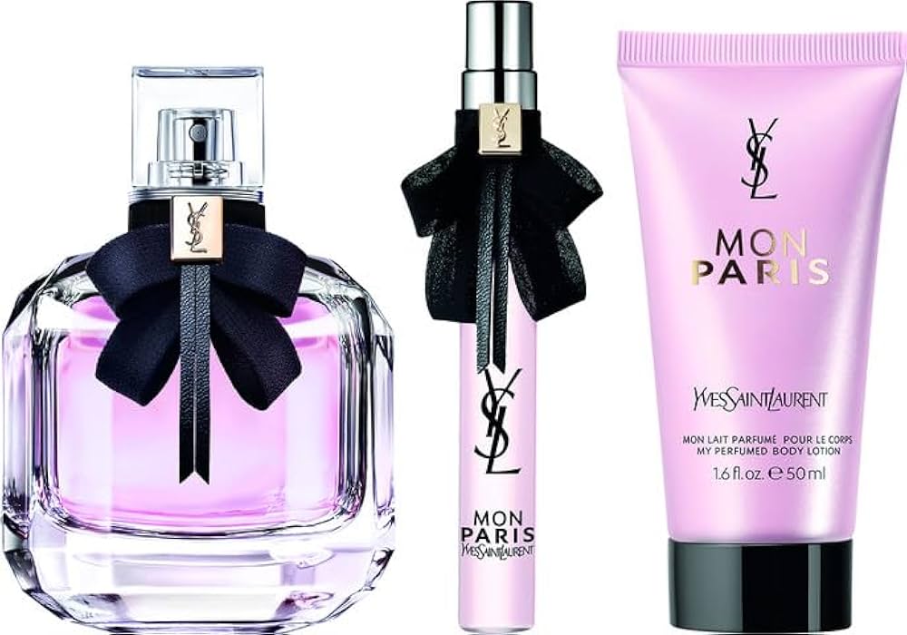 Yves Saint Laurent Mon Paris Gift Set 50ml EDP + 50ml Body Lotion Women's Fragrance