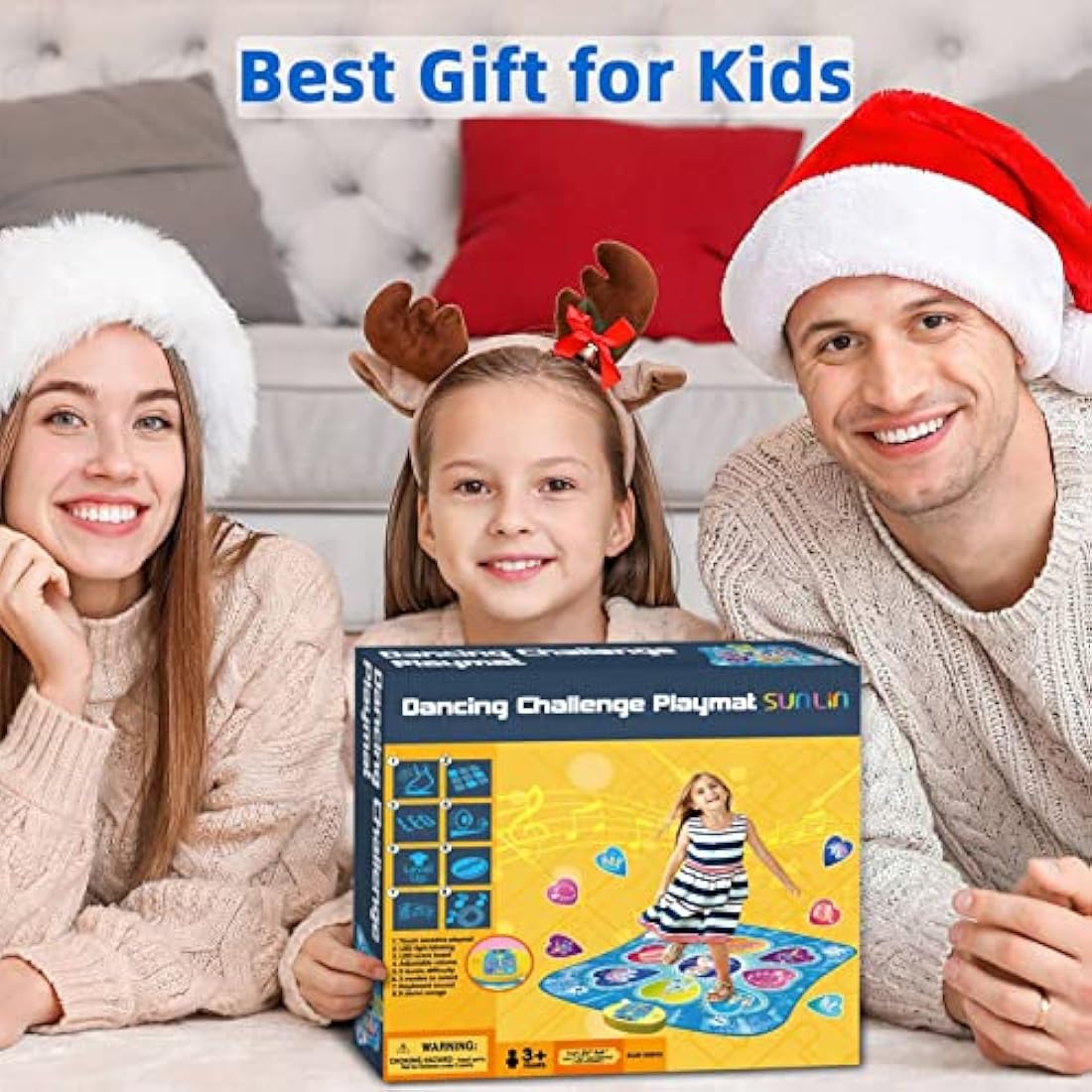 Sunlin Dance Mat, Gifts Toys for Girls 3 4 5 6 7 8 Years Old, Frozen Unicorn Theme Toys, Dance Pad with 7 Game Modes, 5 Challenge Levels, 9 Built-in Music, Birthday Gifts for Kids Ages 3-12