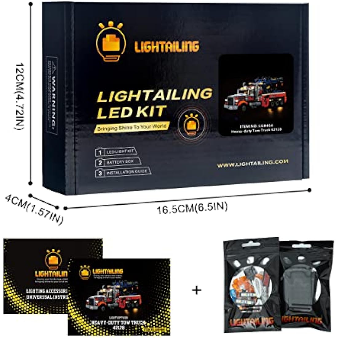 LIGHTAILING Led Light Compatible With Lego 42128 Technic Heavy-duty Tow Truck Building Blocks Model - NOT Included The Model Set