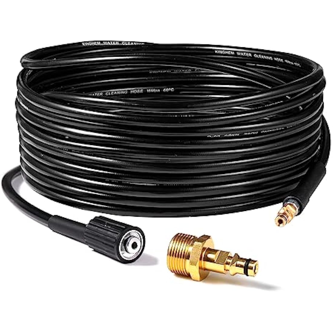 YUET 15M 50Ft High Pressure Washer Replacement Hose for Karcher K Series Domestic Washers K2, K3, K4, K5, K7,Click Bayonet to M22-14mm Thread for Kärcher with Screw Thread Outlet Only