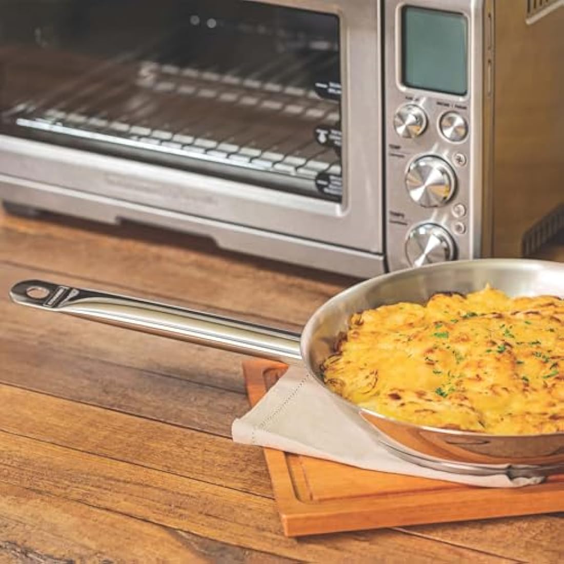 Tramontina 20-cm 1.1L, Stainless Steel Frying Pan, for Induction Hobs, Gas, Ceramic, Electric, Oven and Dishwasher-Safe