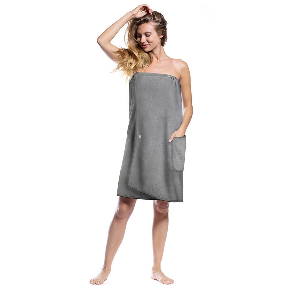 Aomig Towel Wrap Robe for Women, Quick Dry Microfibre Womens Body Wrap Towel, Bathrobe Wrap Adjustable Closure, Robe Spa Wraps