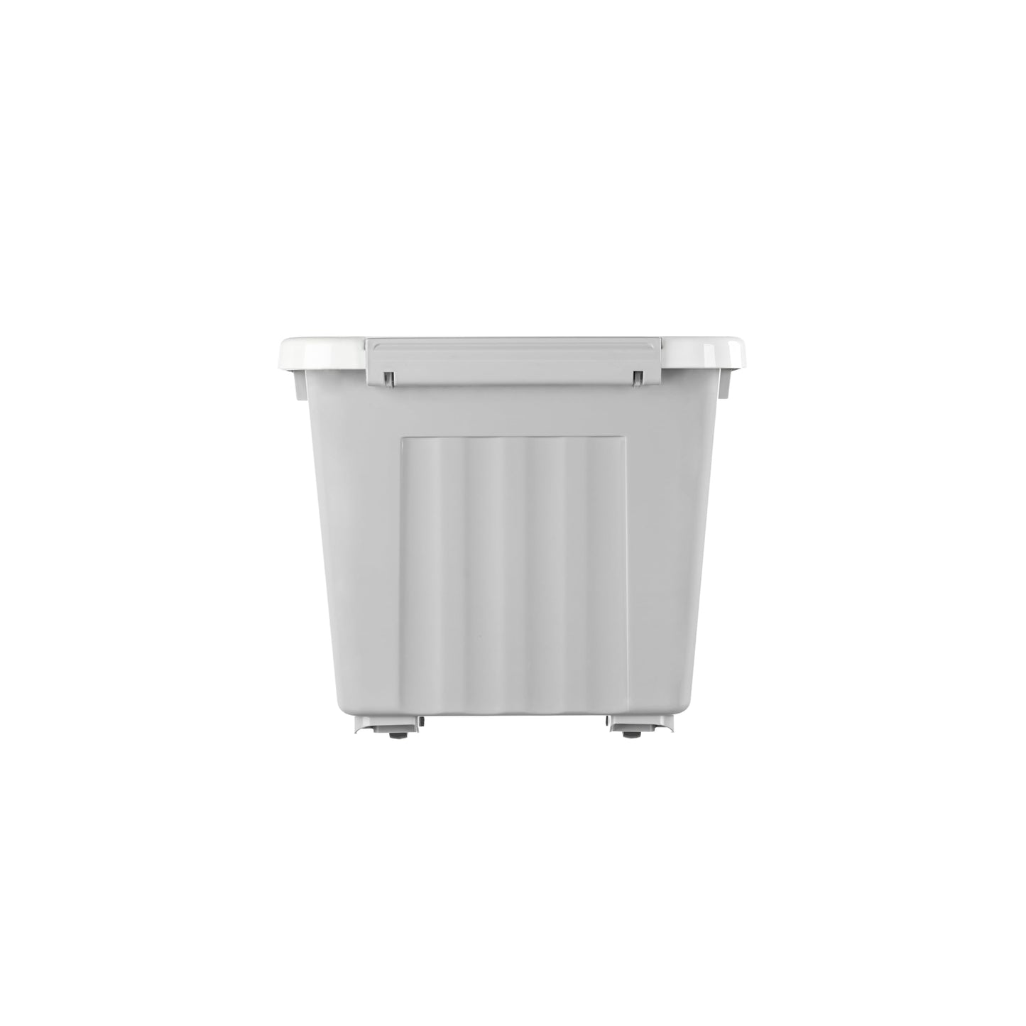 Cetomo 35L*4 Storage Boxes with Lids, Plastic Storage Box with Wheels and Secure Side Latches, Stackable & Nestable Organizer for Home, Office