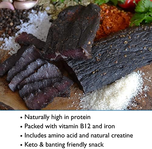 The Biltong Man Combo I Tasty Traditional Lean Beef Biltong & Droëwors Sticks I Healthy High Protein Dried Beef and Sausage Snack | 1Kg (2 x 500g)