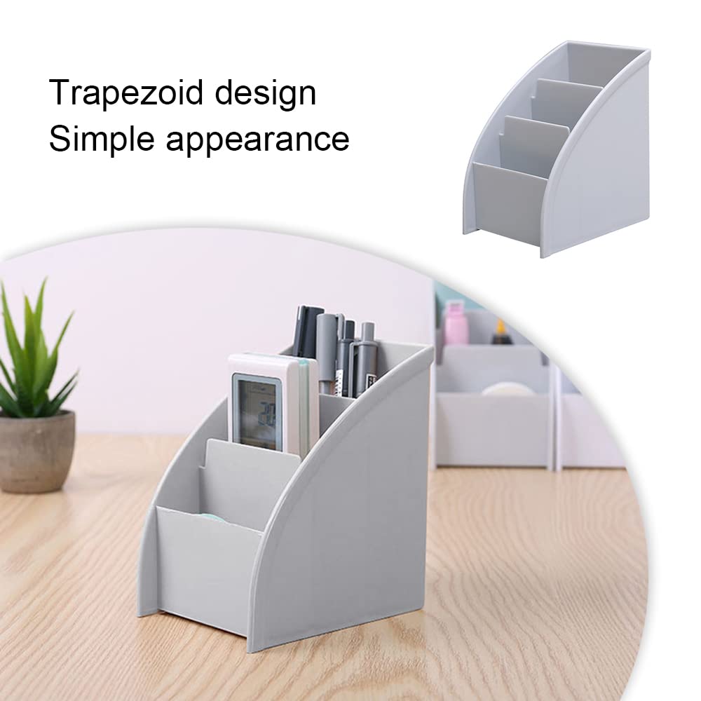 XEERAANG Desk Organizer Trapezoid Remote Control Holder Creative Tabletop Organizer for Study Office Living Room Dresser