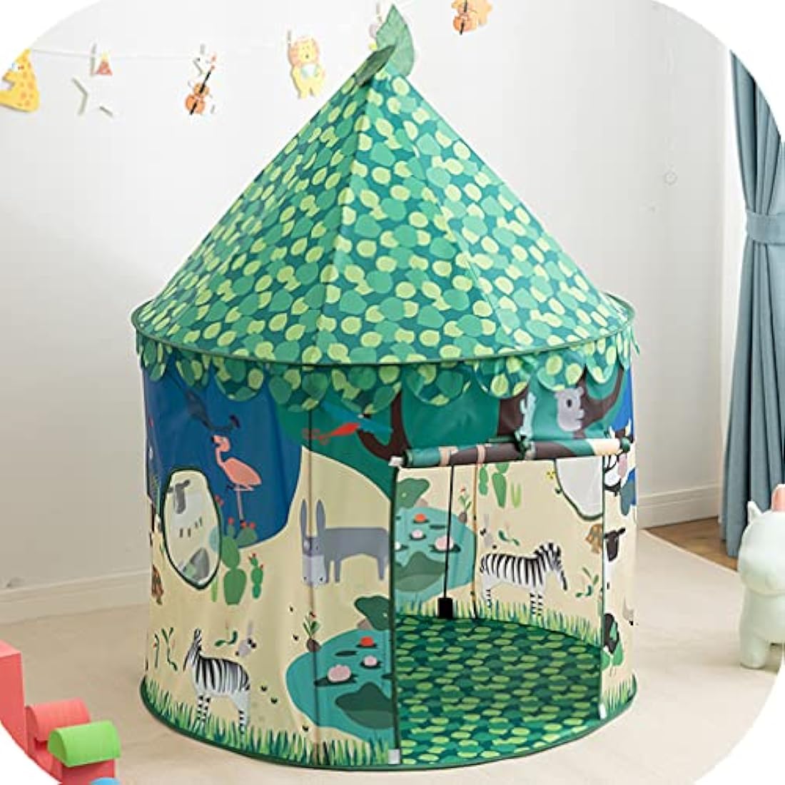 Floving Childrens Teepee Play Tent,Pop up children's tent for Indoor and Outdoor Fun, girl toy, play house, yurt design, suitable for indoor and outdoor entertainment