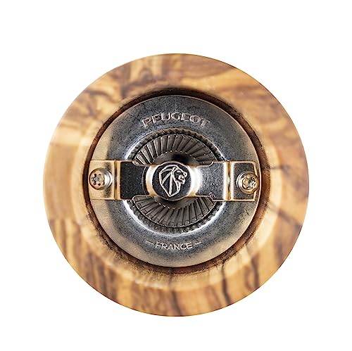 PEUGEOT - Paris 22 cm Salt Mill - Classic Grind System - Made with PEFC Certified Wood - Lifetime Guaranteed Mechanism - Made in France - Olive Wood
