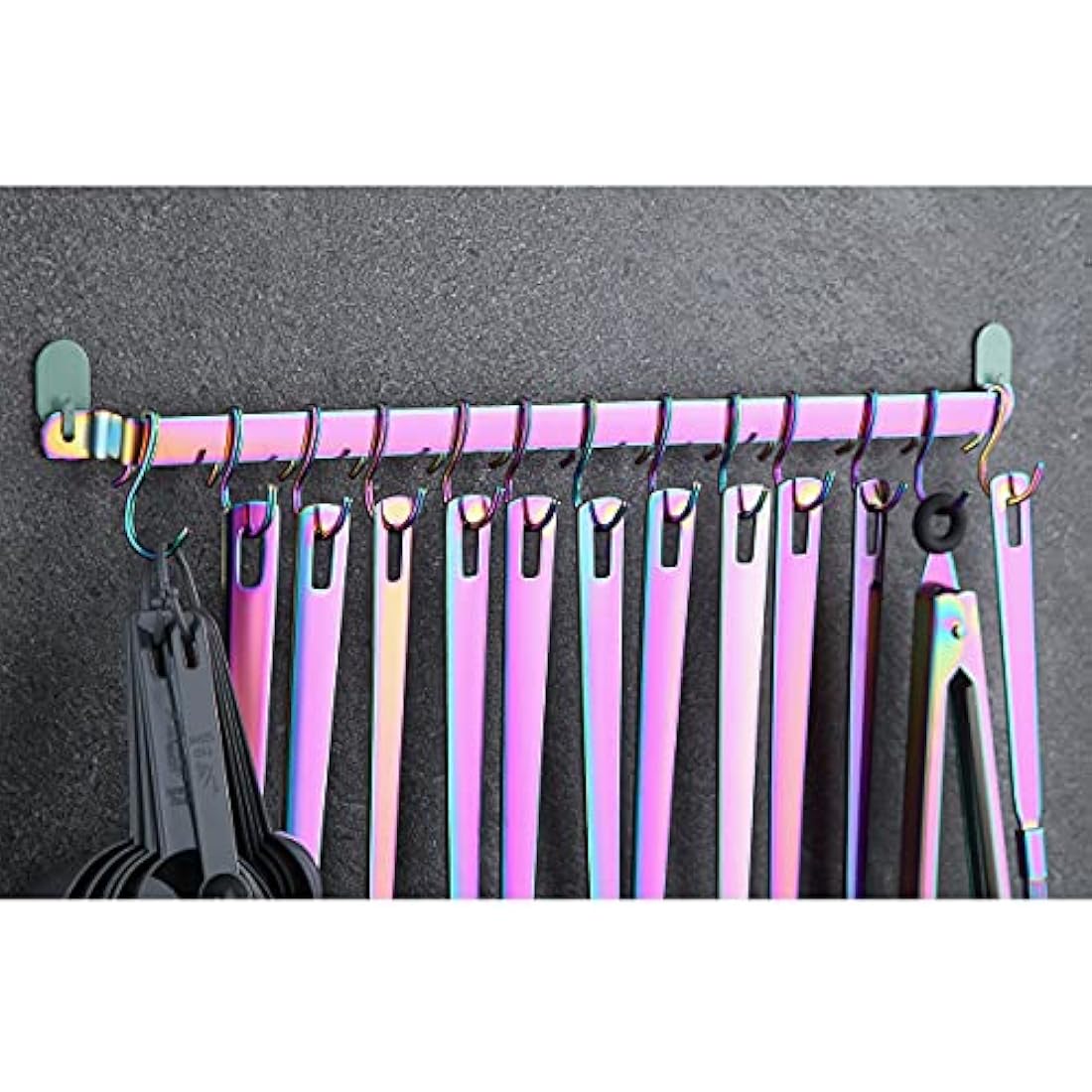 Rainbow Cooking Utensils Set,Kyraton Stainless Steel 37 Pieces Kitchen Utensils Set with Titanium Colorful Plating,Kitchen Gadgets Cookware, Kitchen Tool Set with Utensil Holder, Dishwasher Safe
