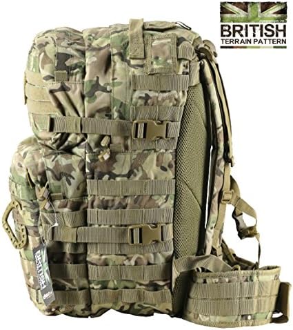 Zip Zap Zooom British Army SAS Military Tactical Combat Rucksack Bergen Molle 40 Litre L Surplus Camo All Terrain BTP
