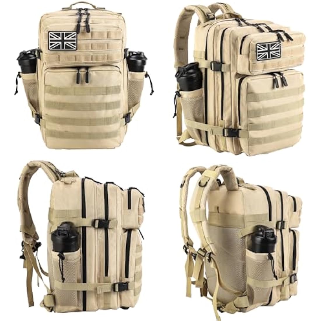 LHI Military Tactical Backpack for Men and Women 45L Large waterproof Rucksack for School, Hiking, Trekking, Hunting