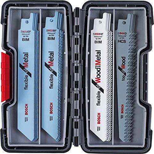 Bosch Professional 20-Piece Recip Saw Blades Tough Box for Wood and Metal Set (for Wood and Metal, Accessories for Recip Saws)