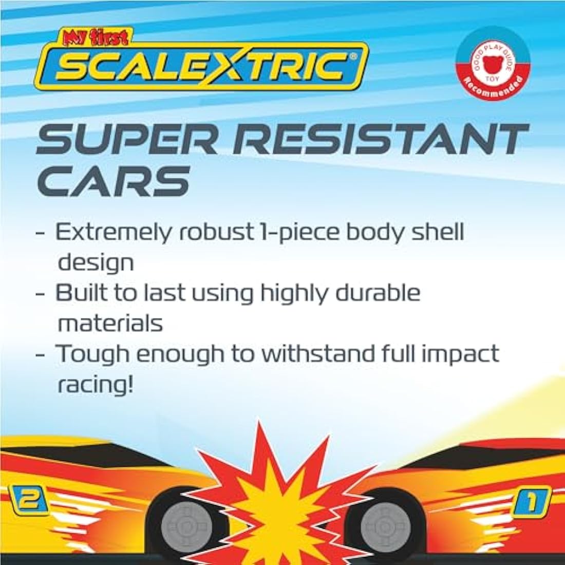 My First Scalextric Racing Track Sets for Kids Ages 3+ - Mains Powered Micro Race Car Set, Toy Cars Race Tracks for Boys. Incl. 1x Speed Track, 2x Racing Cars, 2x Controllers - Kids Toys Gifts